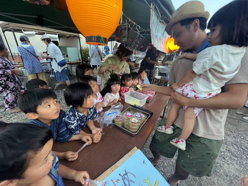 夏祭り 子どもたちの手作りゼリーを販売します。